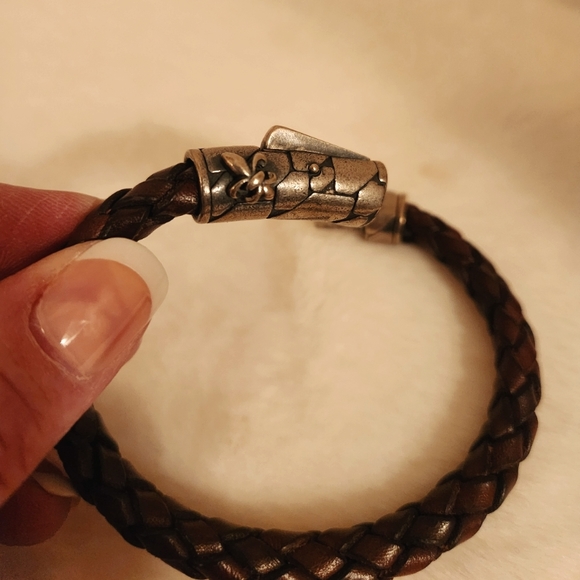 Phillip Gavriel Silver & rich Leather 8mm Bracelet. Perfect for Christmas! - Picture 1 of 7